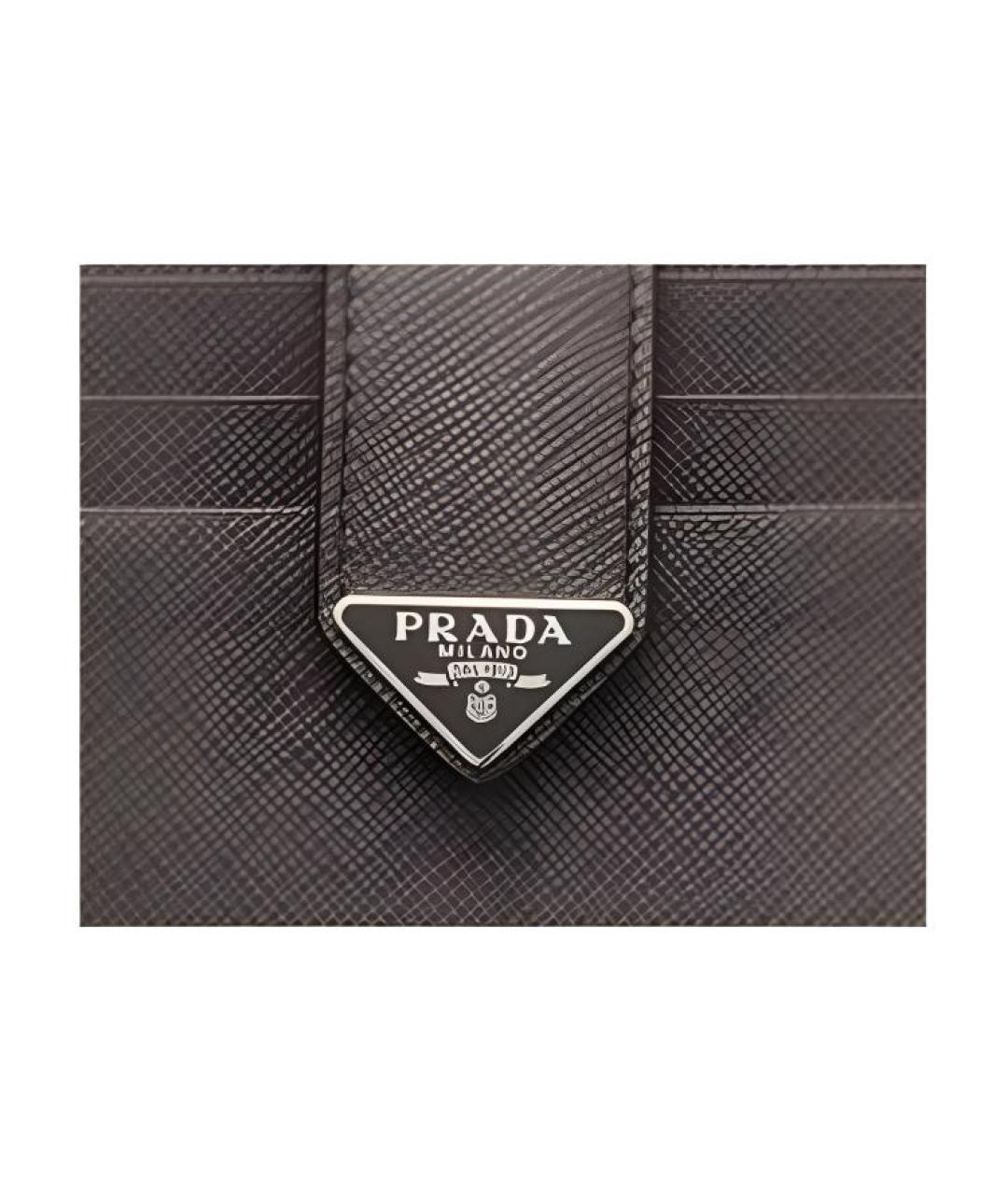 PRADA Коричневый кожаный кардхолдер, фото 4