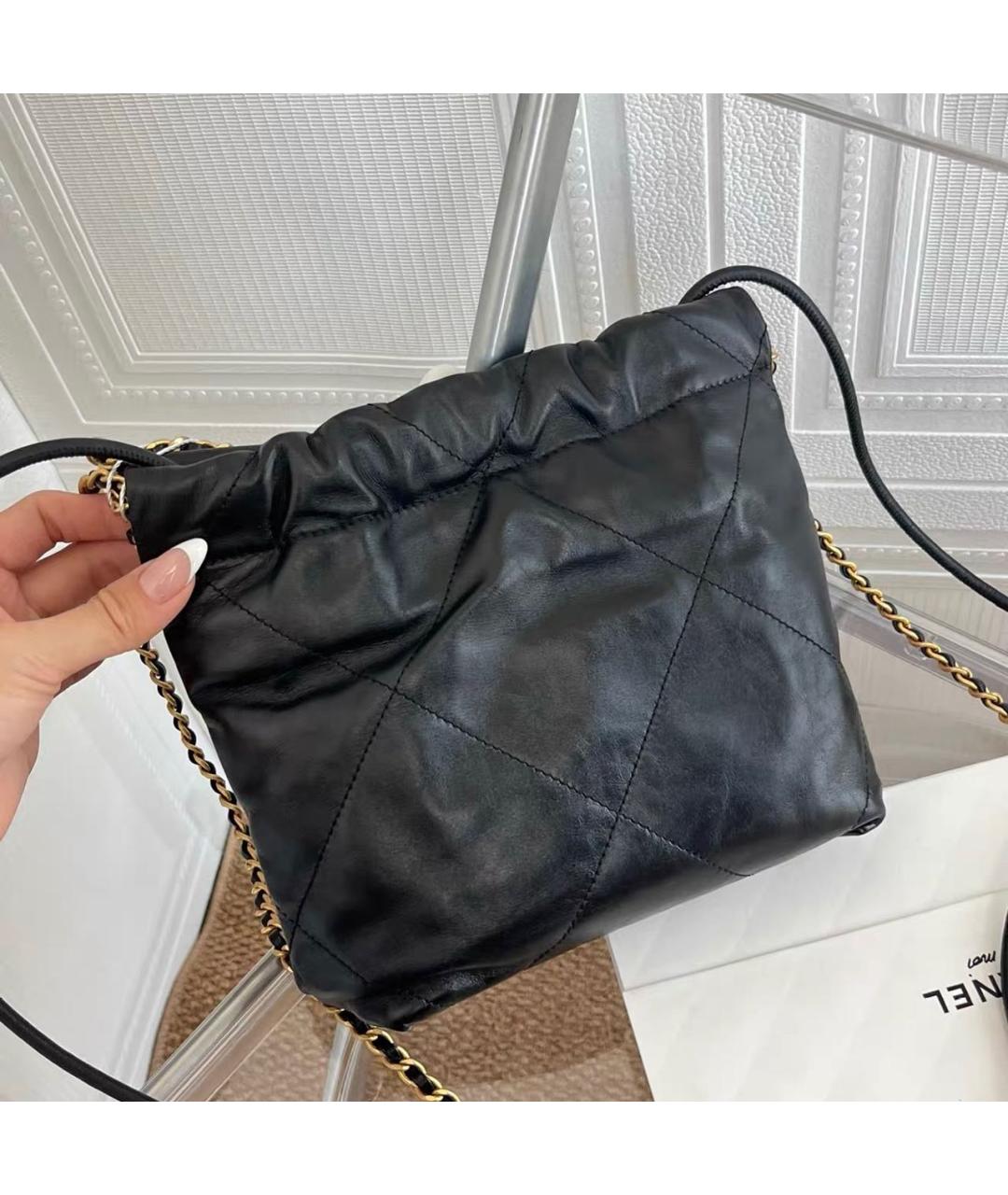 CHANEL Черная кожаная сумка тоут, фото 2