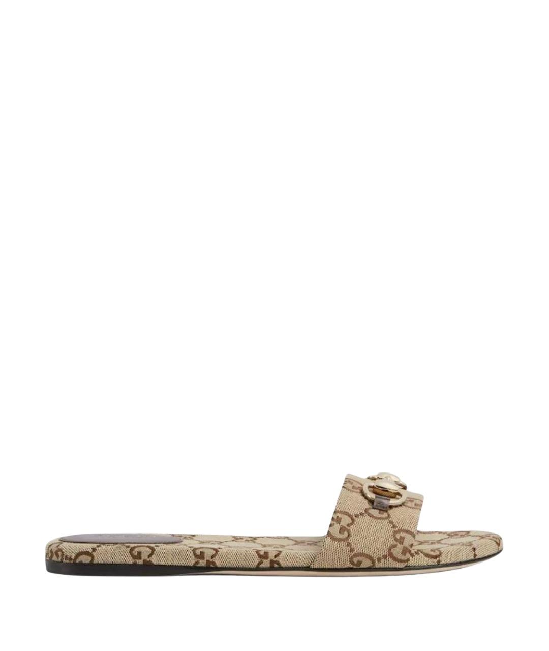 GUCCI Коричневые шлепанцы, фото 1