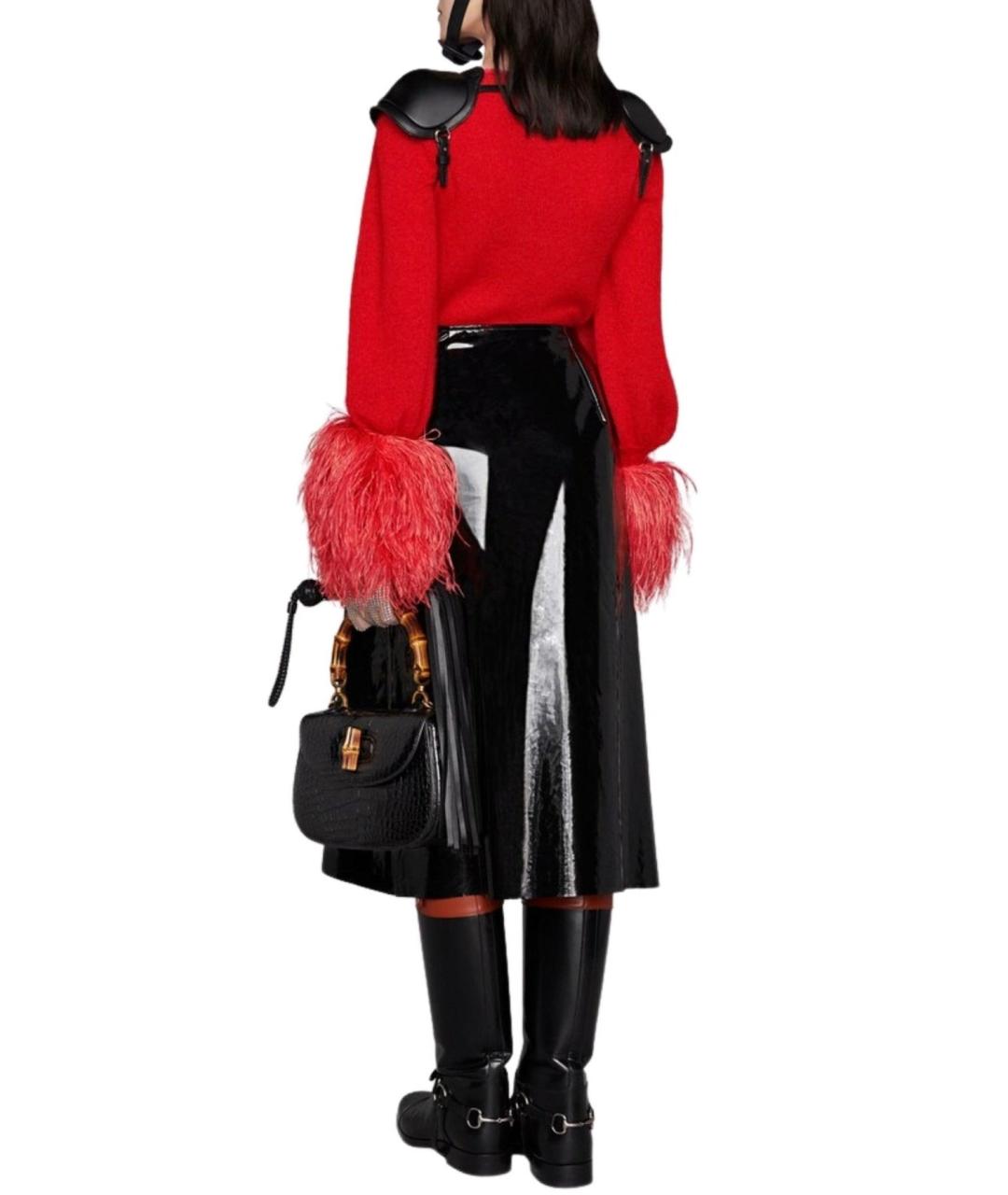 GUCCI Черная юбка миди, фото 3