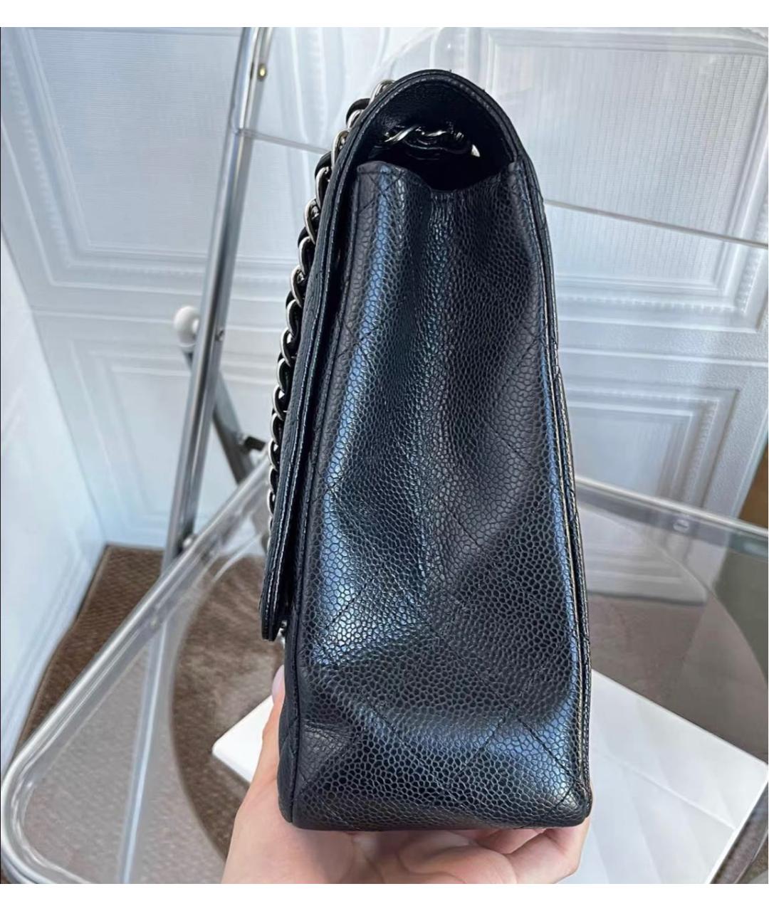 CHANEL Черная кожаная сумка тоут, фото 3