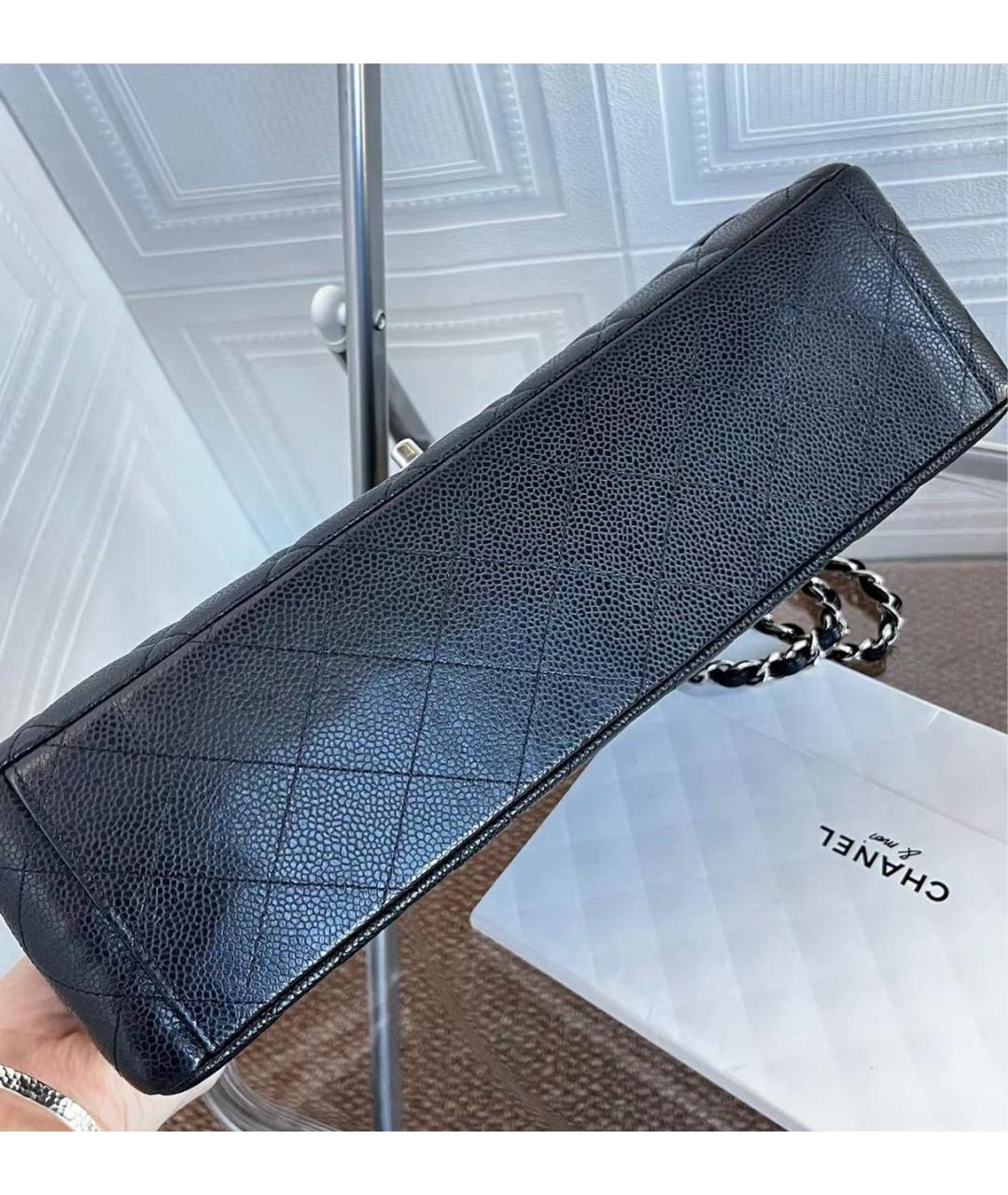 CHANEL Черная кожаная сумка тоут, фото 5