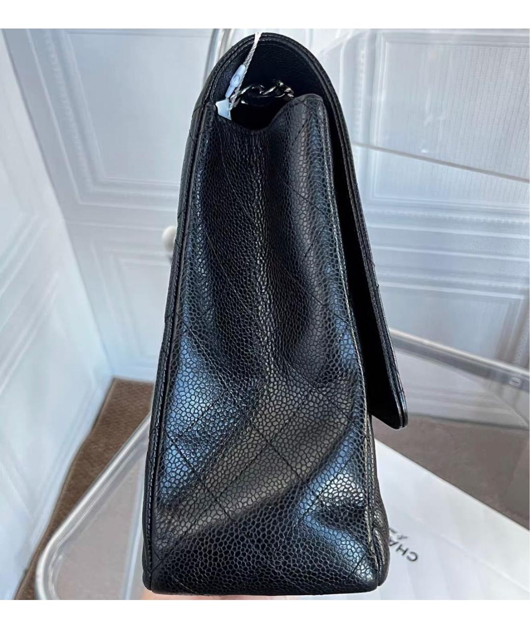 CHANEL Черная кожаная сумка тоут, фото 4
