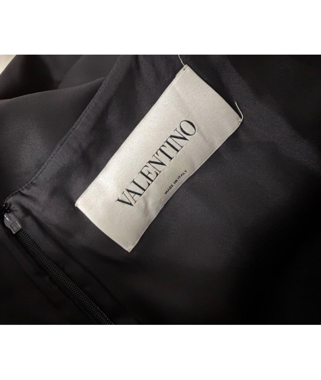 VALENTINO Черное шерстяное повседневное платье, фото 6
