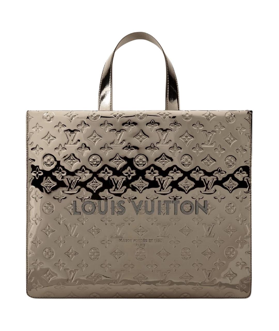 LOUIS VUITTON Серебряная сумка через плечо из канвы, фото 1