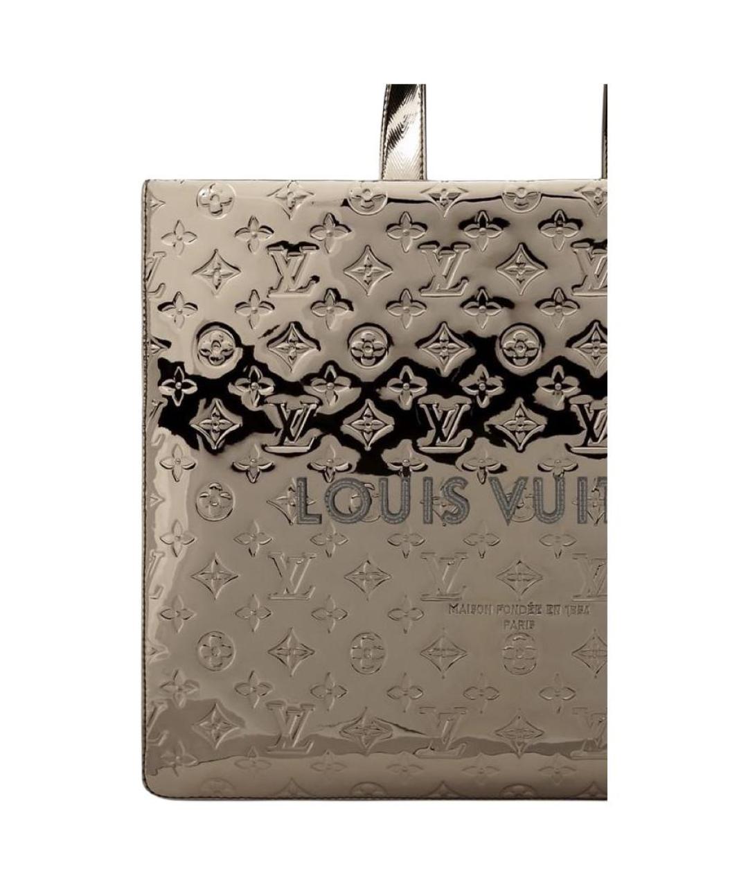 LOUIS VUITTON Серебряная сумка через плечо из канвы, фото 5
