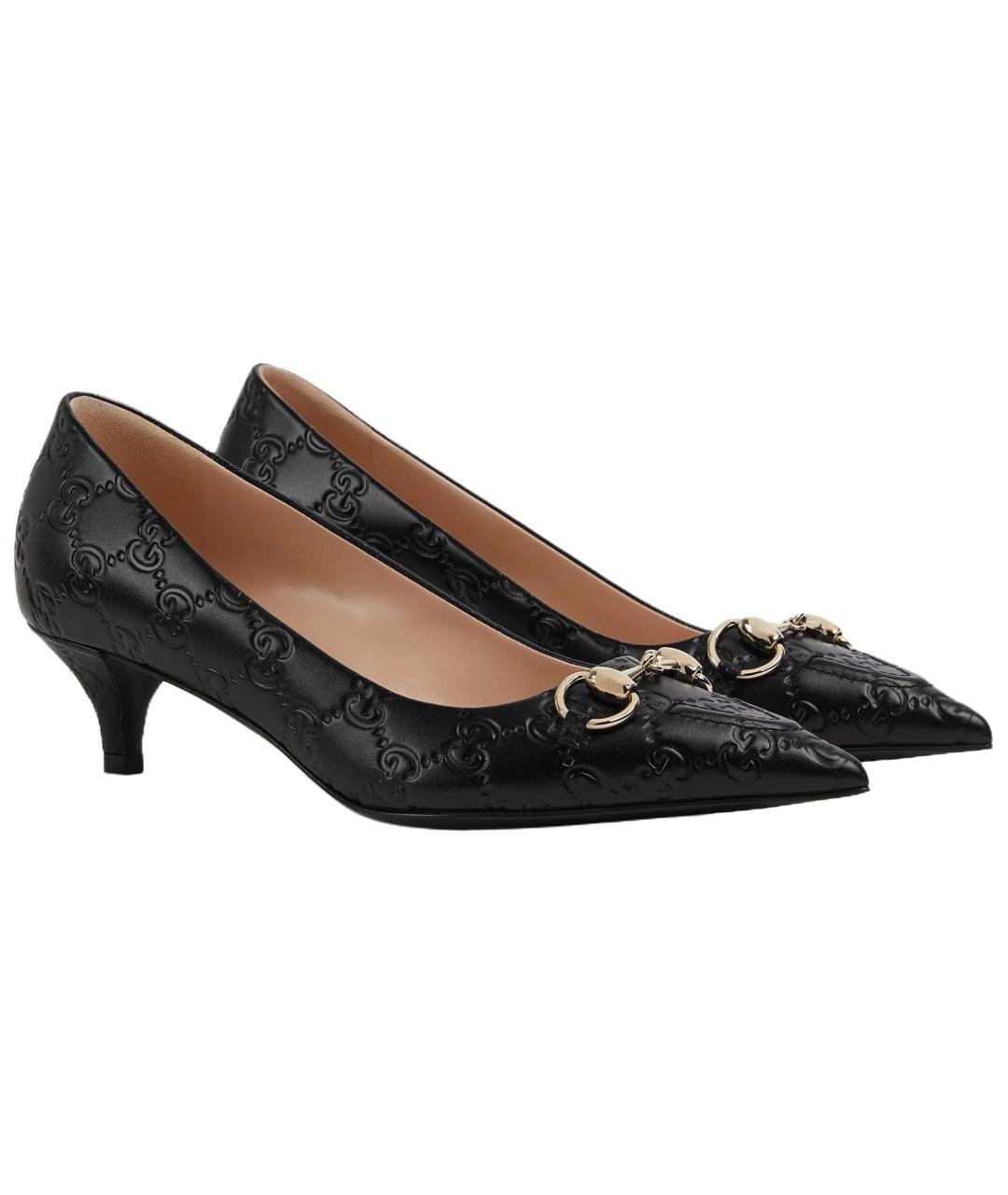 GUCCI Черные кожаные туфли, фото 3