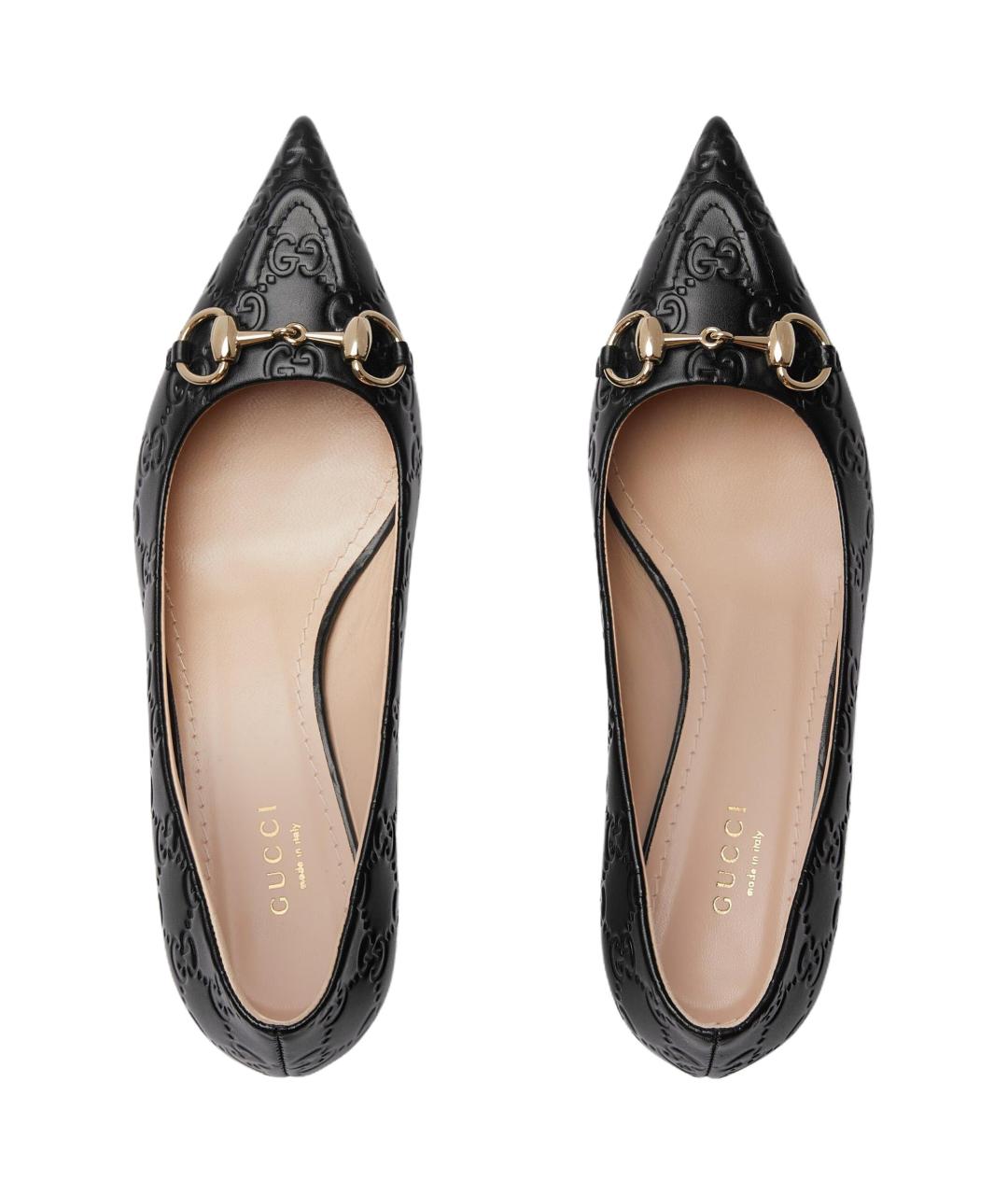 GUCCI Черные кожаные туфли, фото 4