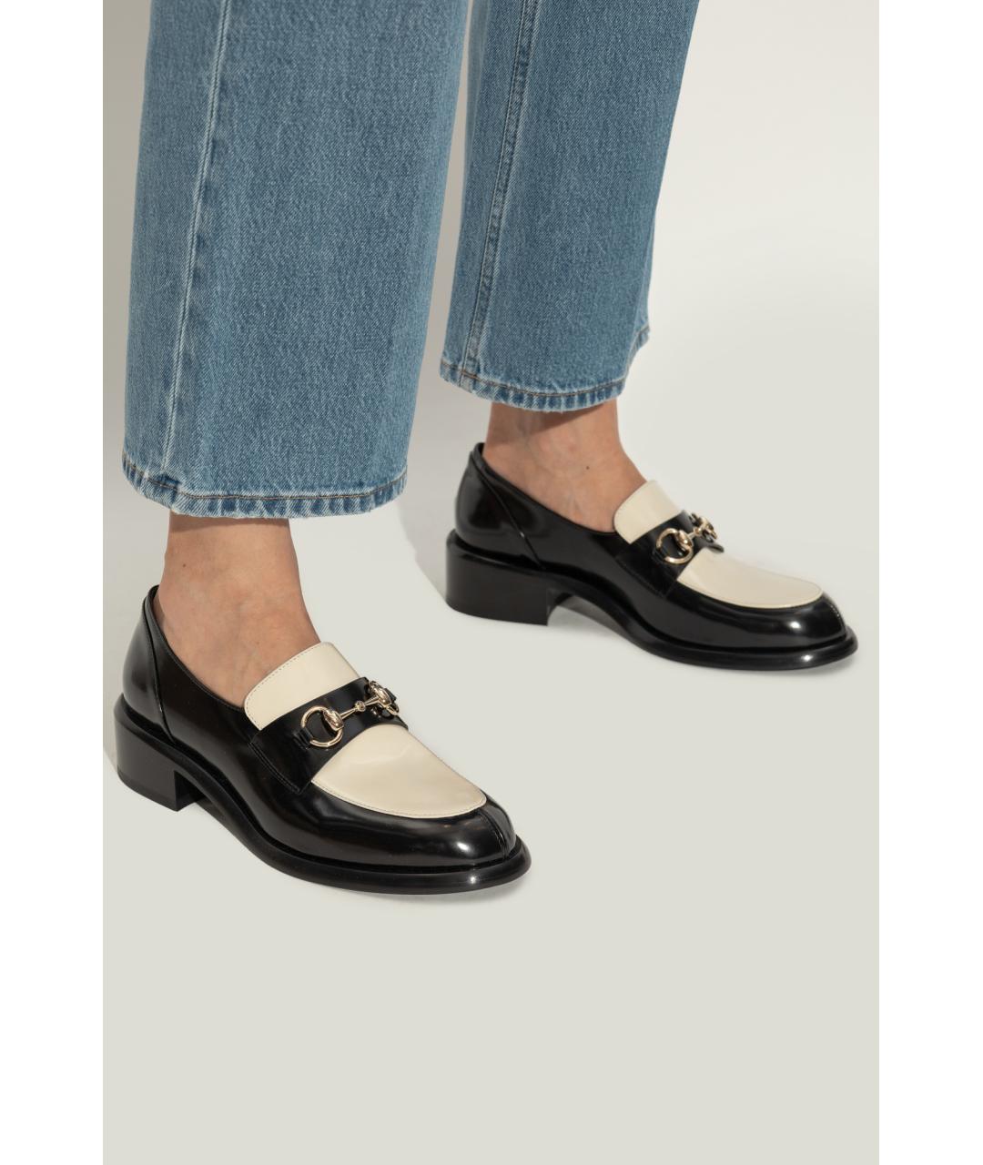 GUCCI Черные кожаные лоферы, фото 2
