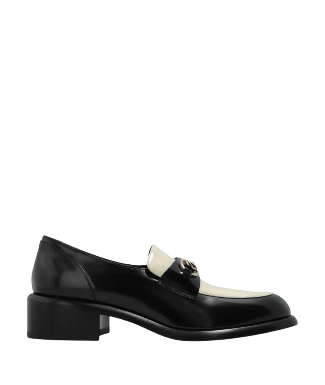 GUCCI Черные кожаные лоферы, фото 1