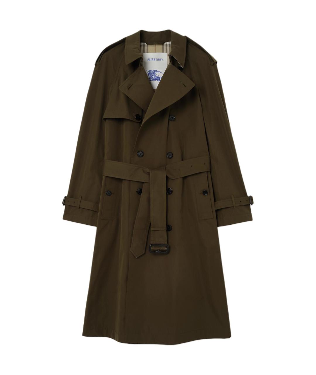 BURBERRY Зеленый тренч / плащ, фото 1