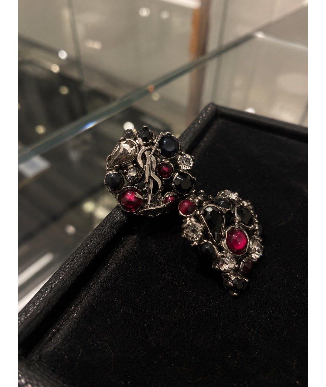 SAINT LAURENT Серебряные латунные серьги, фото 6