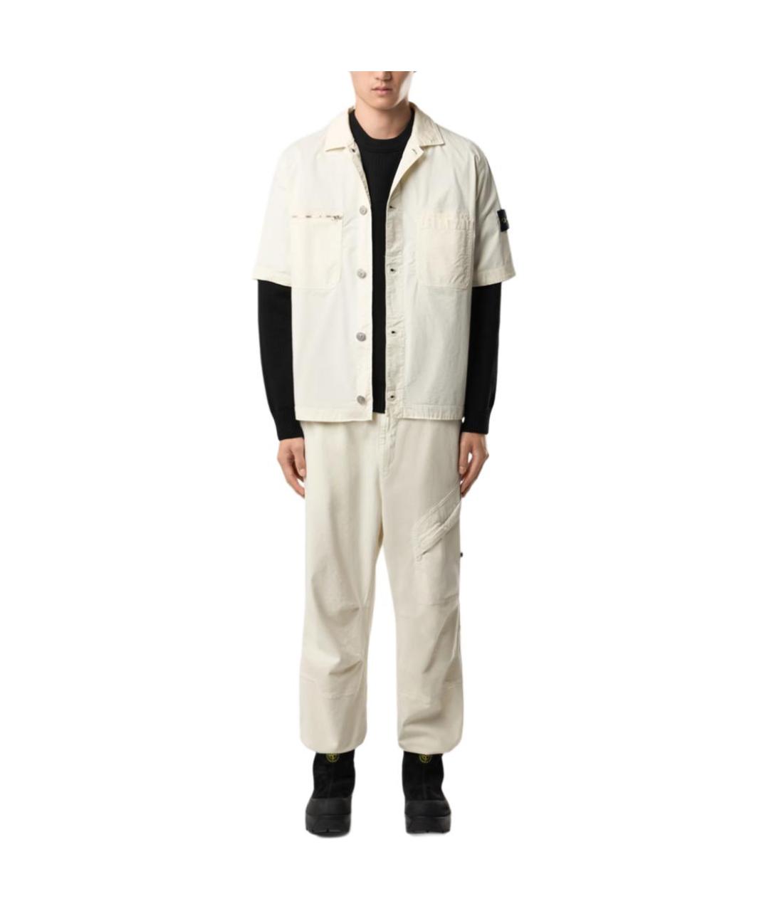 STONE ISLAND Бежевая рубашка, фото 3