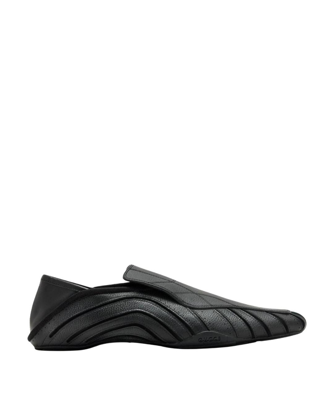 GUCCI Черные кожаные туфли, фото 1