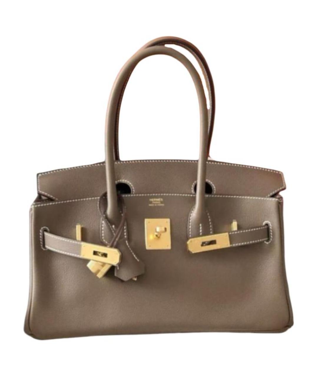 HERMES Коричневая кожаная сумка через плечо, фото 1