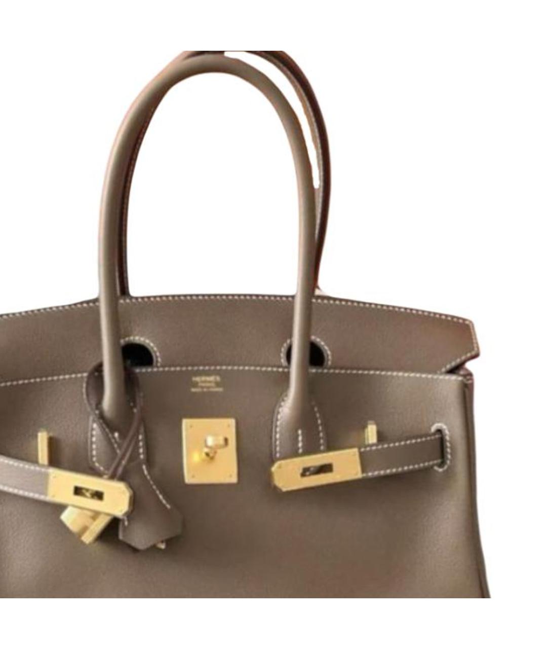 HERMES Коричневая кожаная сумка через плечо, фото 3