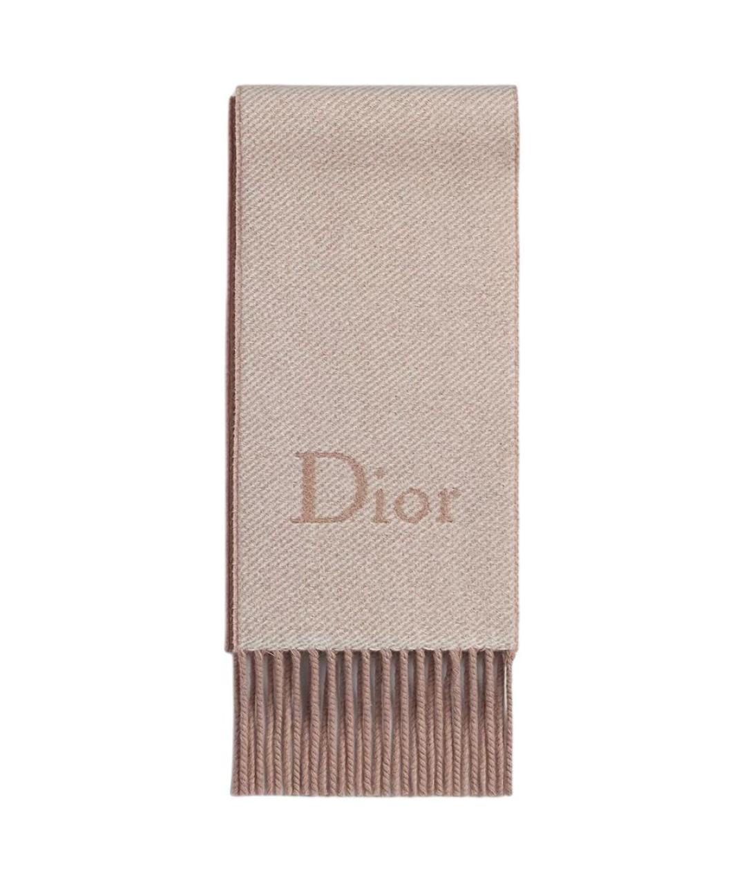 CHRISTIAN DIOR Бежевый шарф, фото 1
