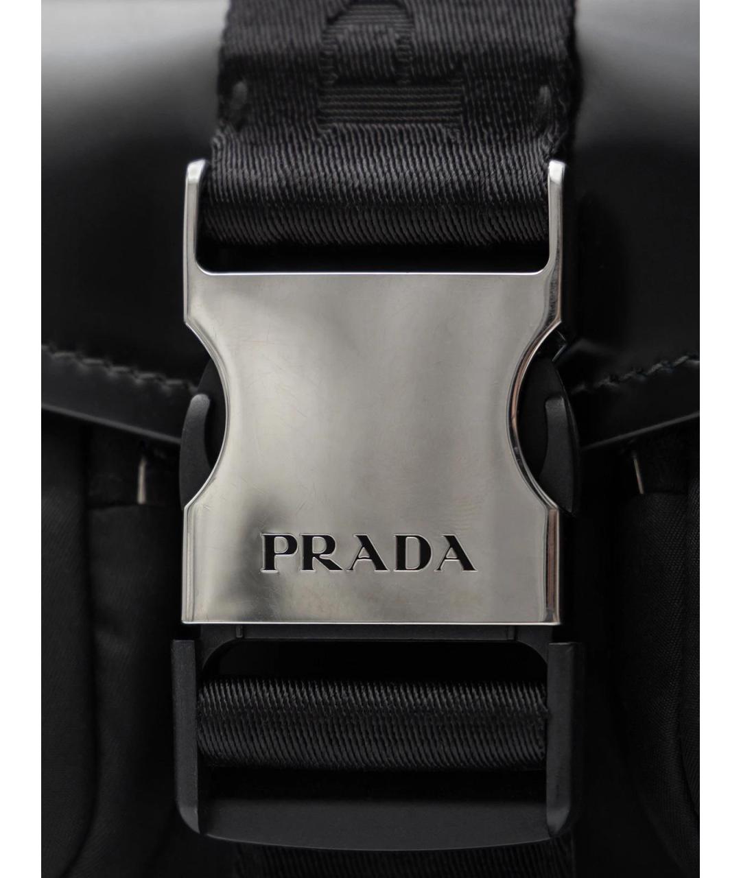 PRADA Черная нейлоновая сумка тоут, фото 5