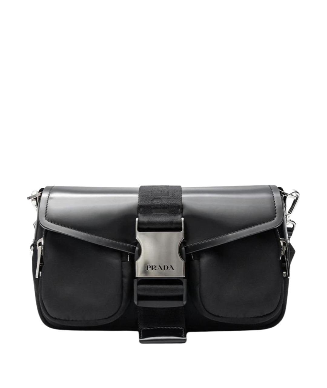 PRADA Черная нейлоновая сумка тоут, фото 1