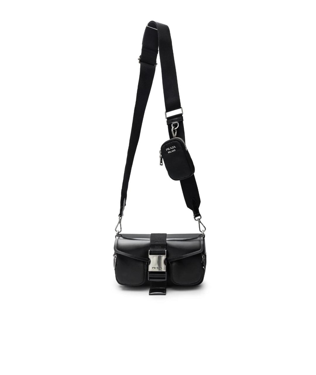 PRADA Черная нейлоновая сумка тоут, фото 4