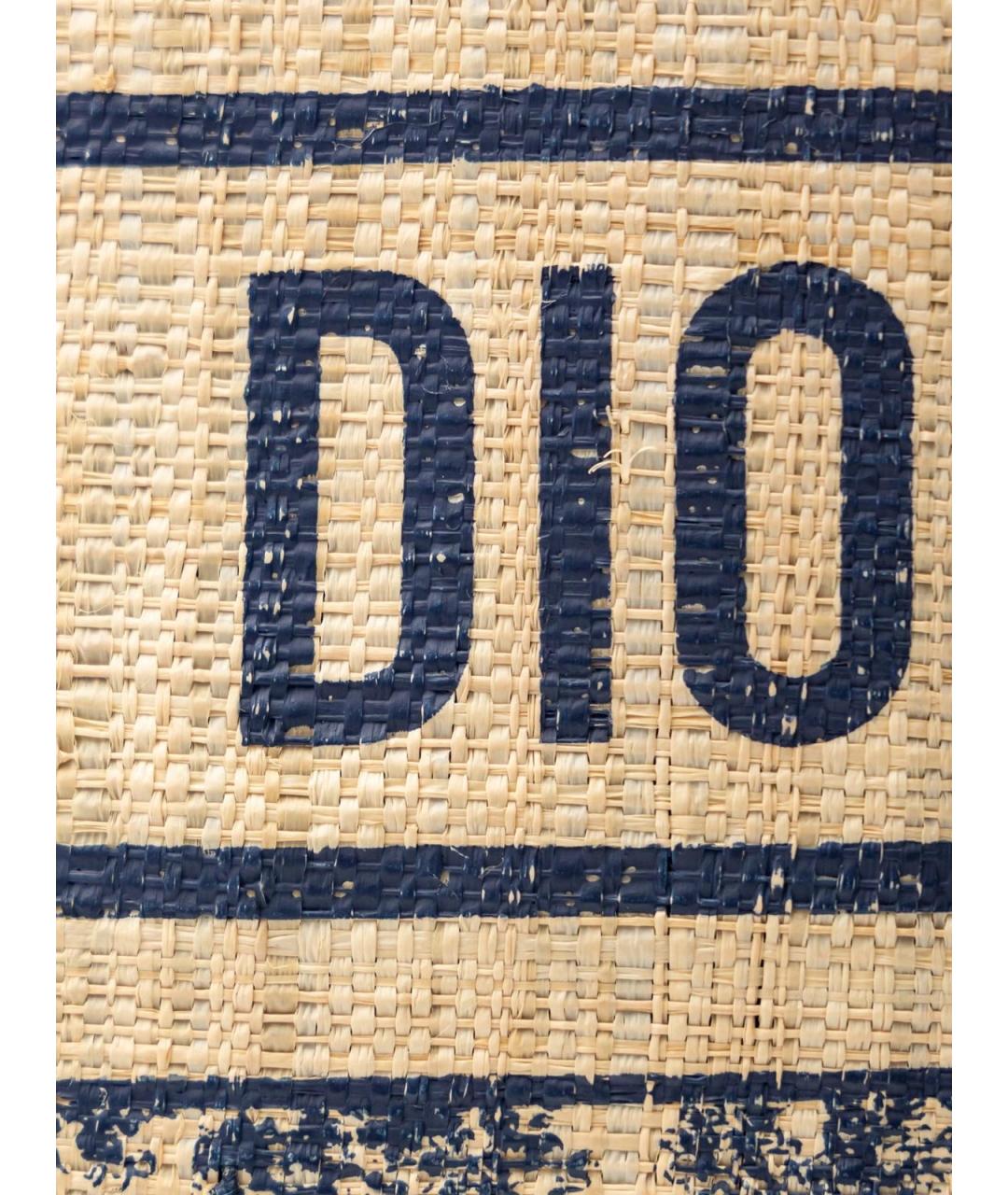 CHRISTIAN DIOR Бежевая тканевая сумка тоут, фото 4