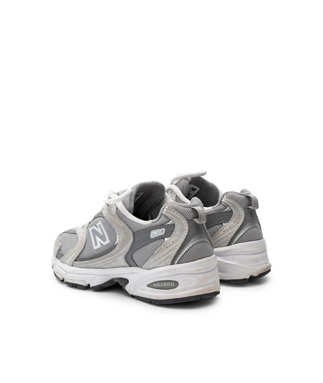 NEW BALANCE Серые замшевые кроссовки, фото 3