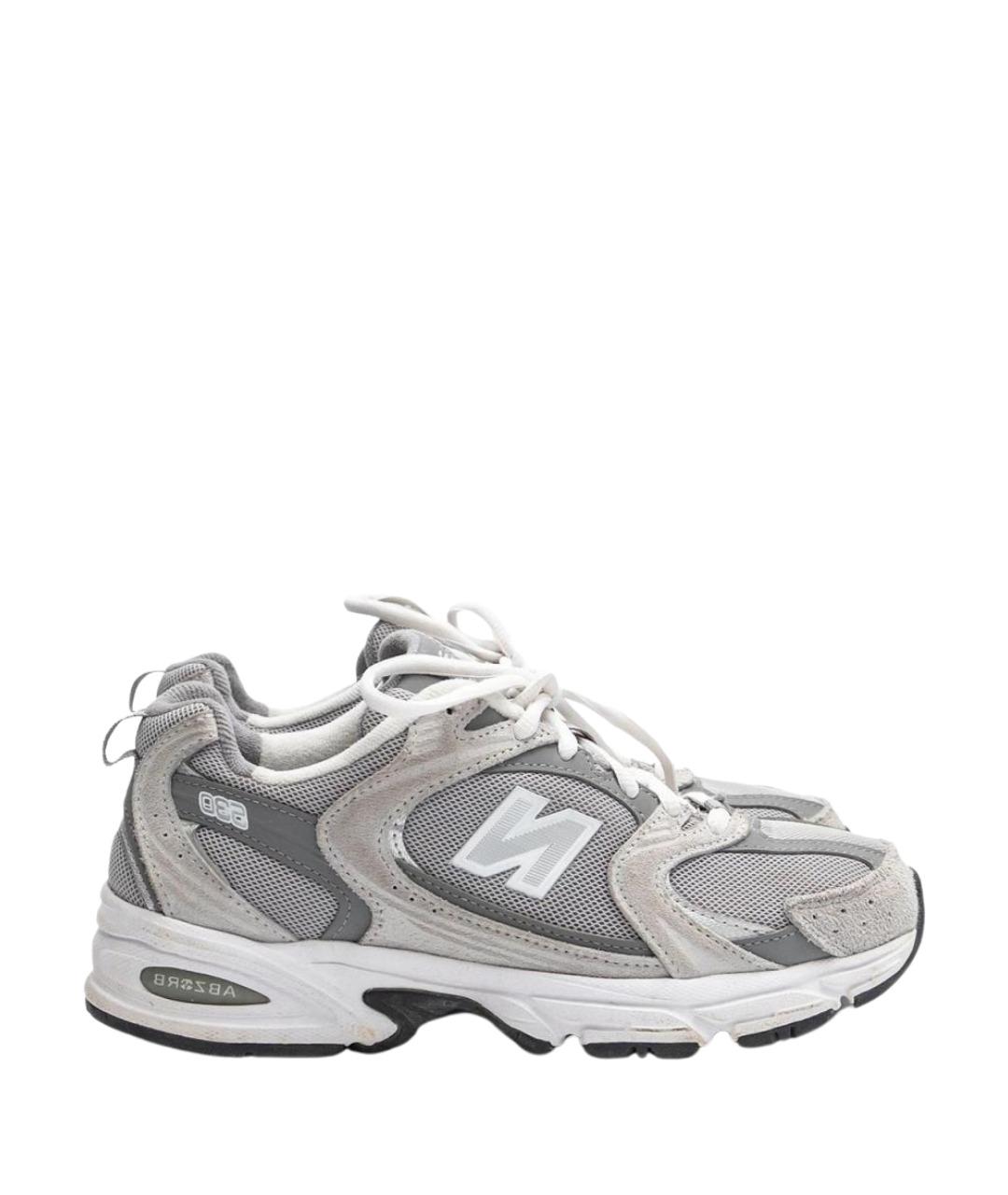 NEW BALANCE Серые замшевые кроссовки, фото 1