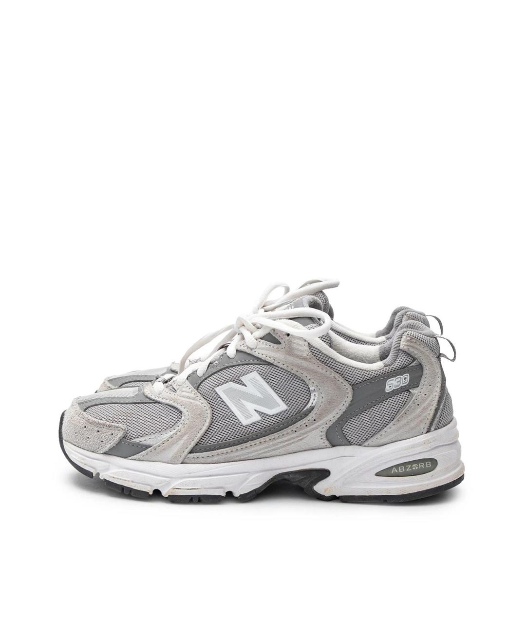 NEW BALANCE Серые замшевые кроссовки, фото 5