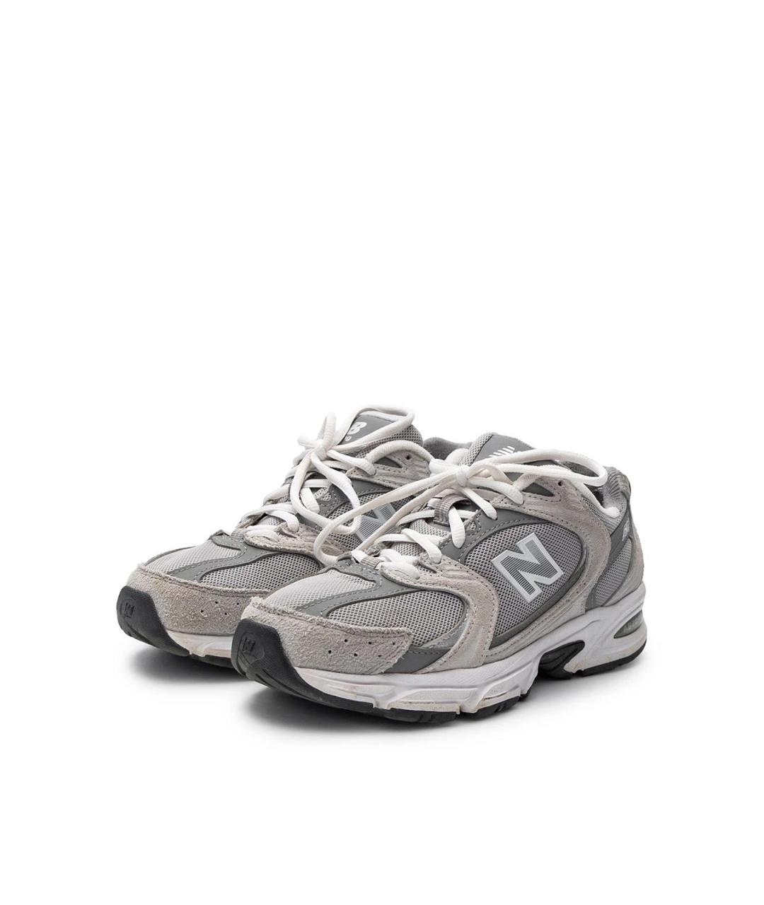 NEW BALANCE Серые замшевые кроссовки, фото 2