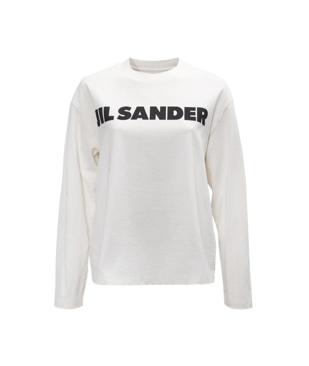 JIL SANDER Белый хлопковый джемпер / свитер, фото 1
