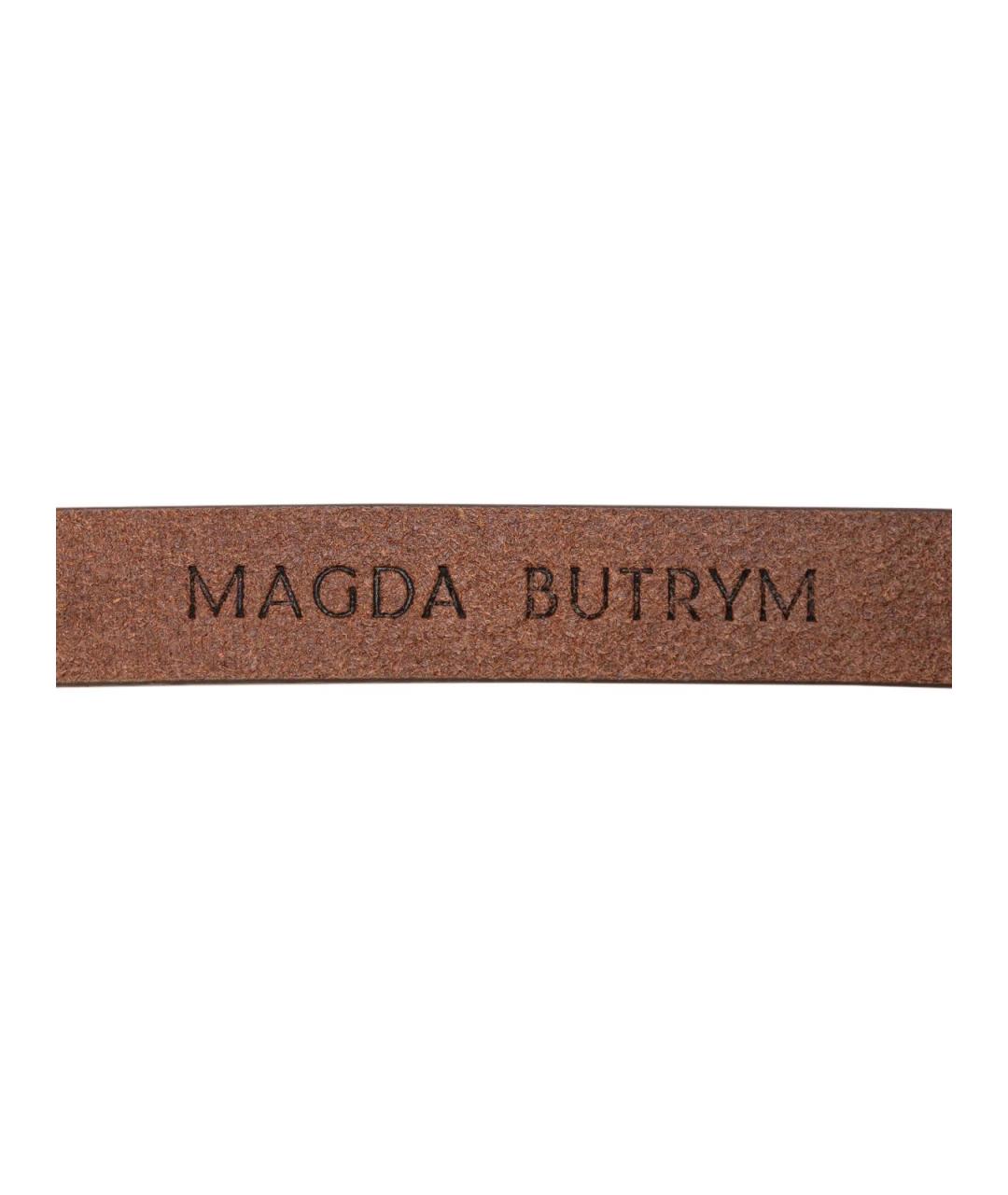 MAGDA BUTRYM Коричневый кожаный ремень, фото 3