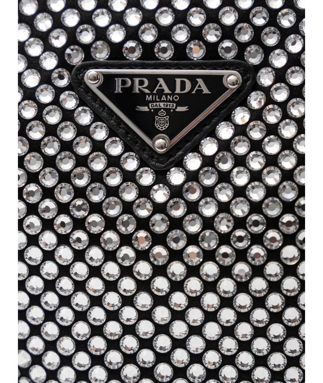 PRADA Черная кожаная сумка с короткими ручками, фото 4