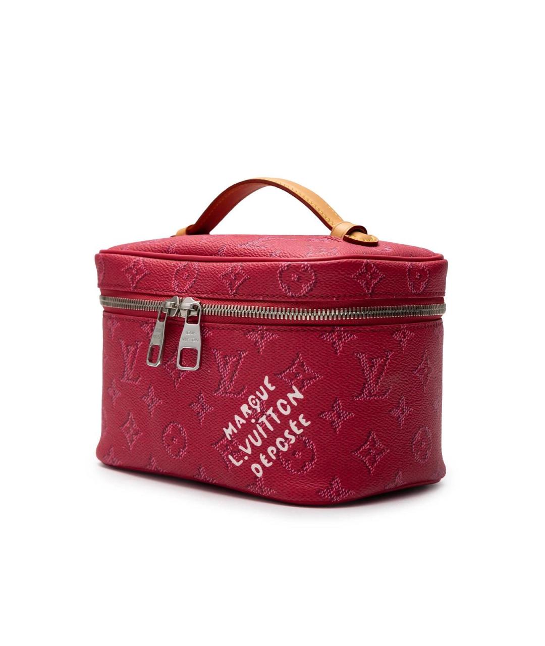 LOUIS VUITTON Розовая кожаная косметичка, фото 2