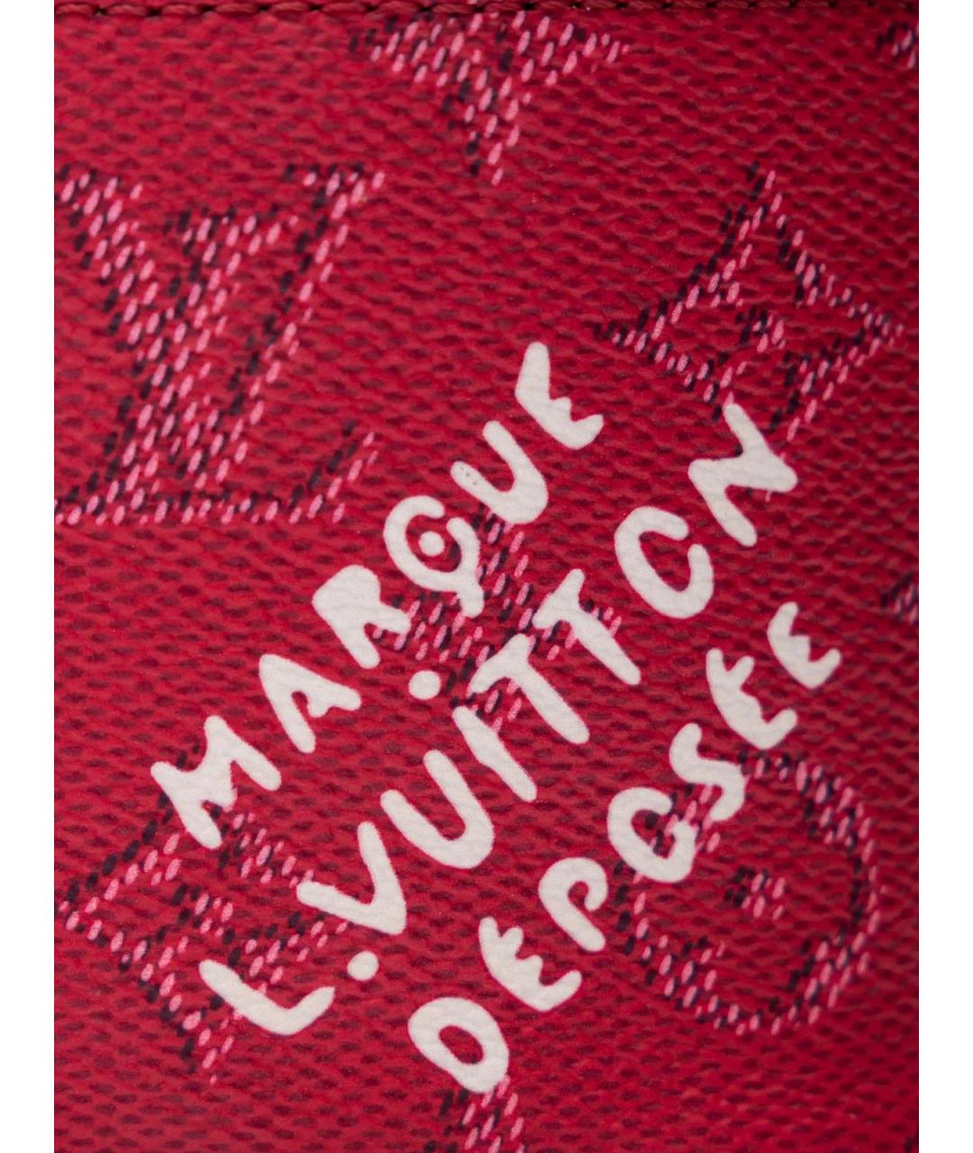 LOUIS VUITTON Розовая кожаная косметичка, фото 4