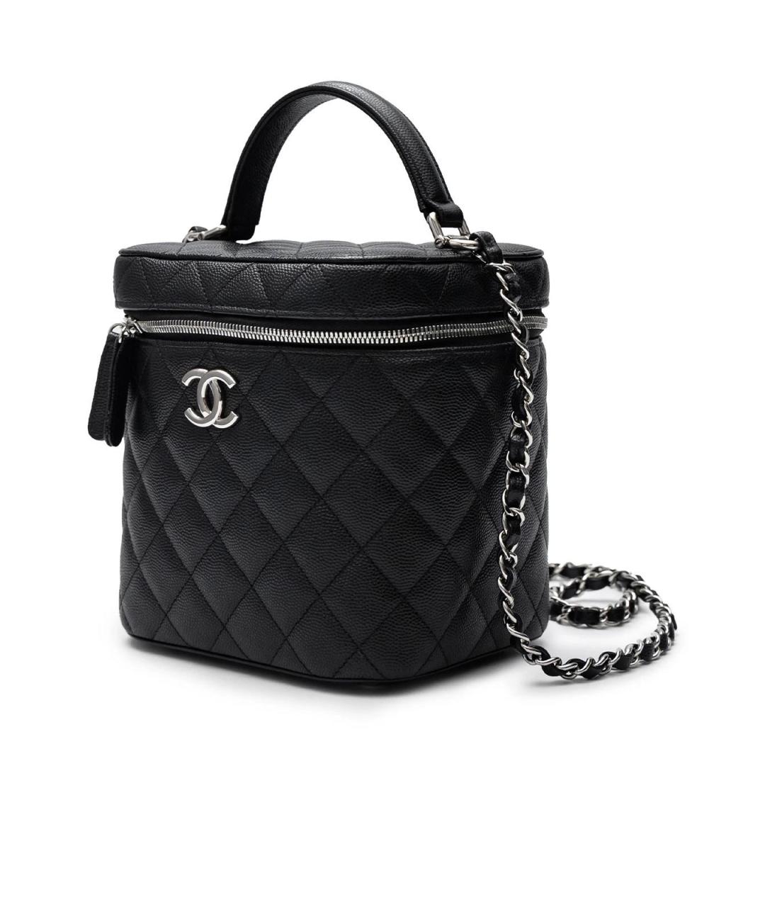 CHANEL Черная кожаная сумка тоут, фото 2