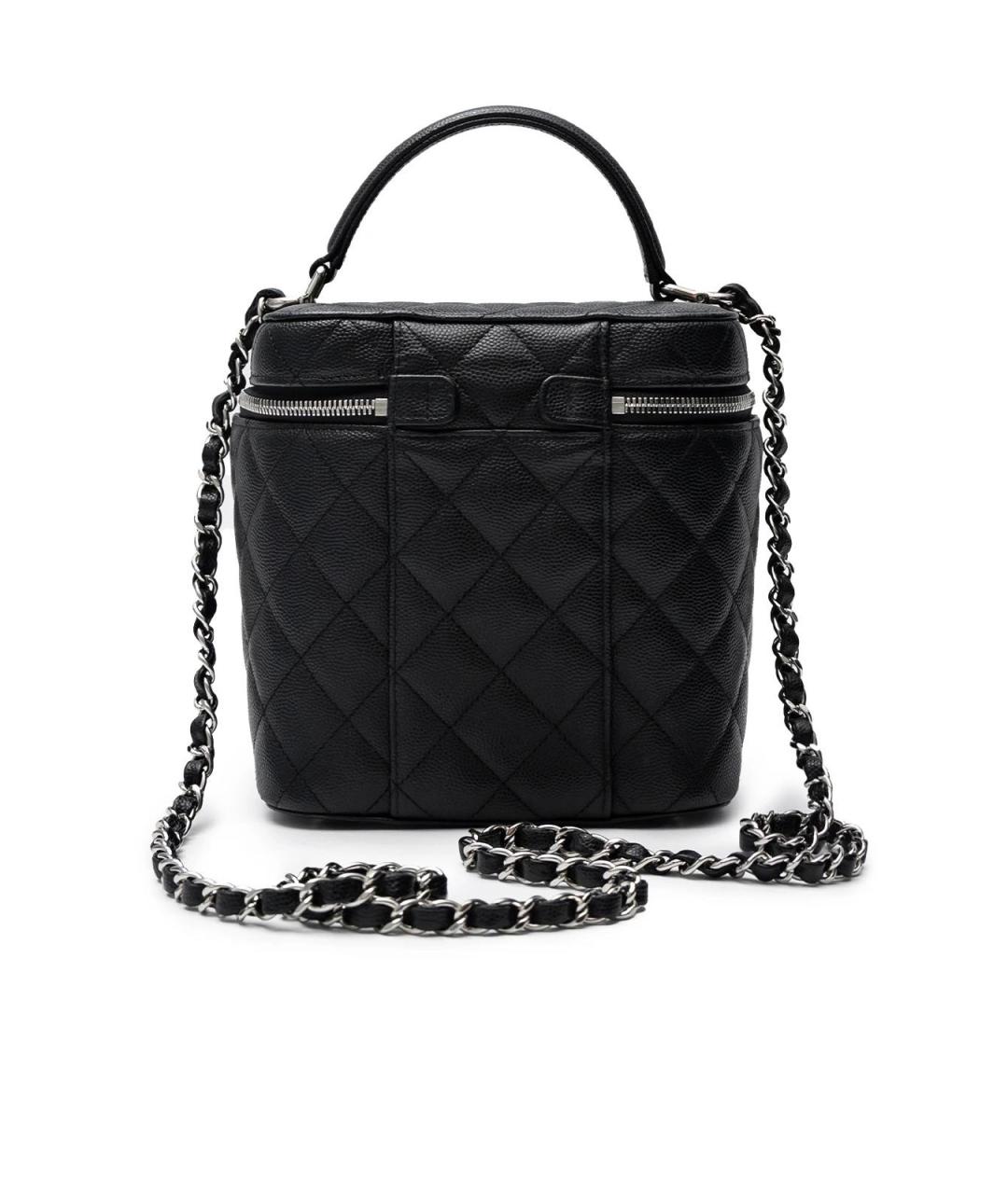 CHANEL Черная кожаная сумка тоут, фото 3