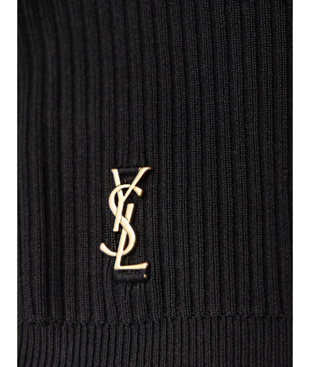 SAINT LAURENT Черные вискозные шорты, фото 3