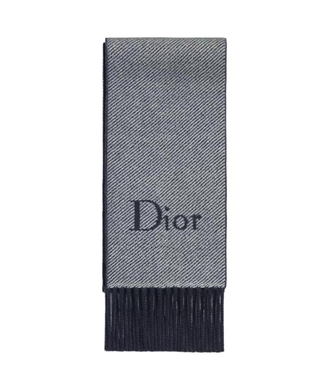 CHRISTIAN DIOR Темно-синий шарф, фото 1