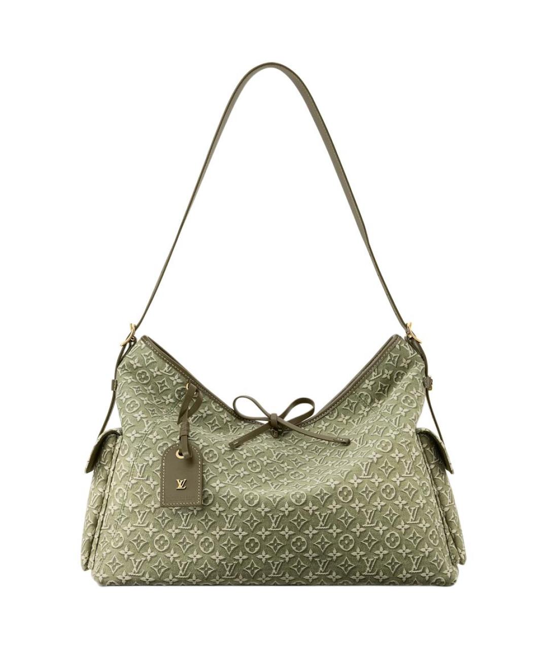 LOUIS VUITTON Зеленая сумка через плечо из канвы, фото 1