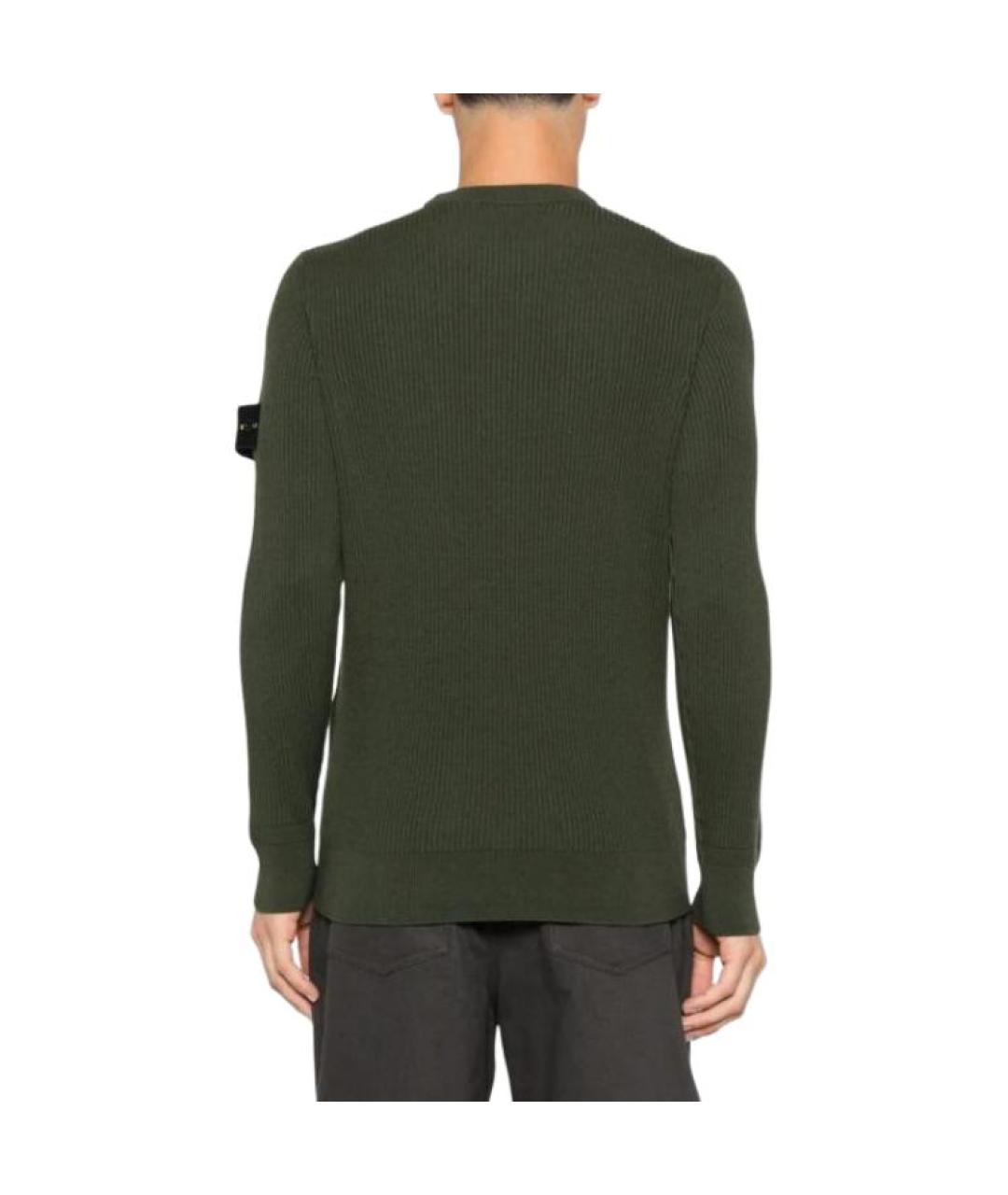STONE ISLAND Зеленый джемпер / свитер, фото 3