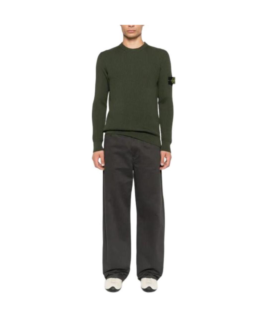 STONE ISLAND Зеленый джемпер / свитер, фото 2