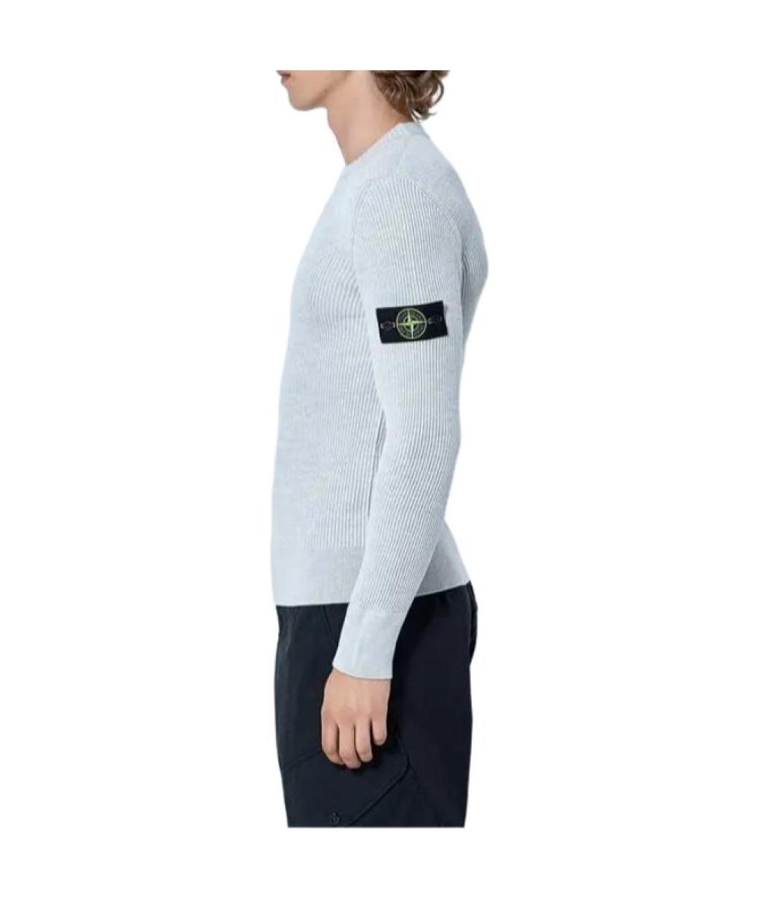 STONE ISLAND Серый джемпер / свитер, фото 3