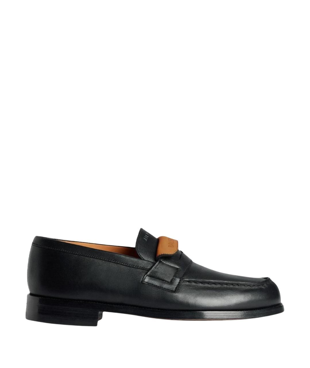 BALENCIAGA Черные кожаные лоферы, фото 1