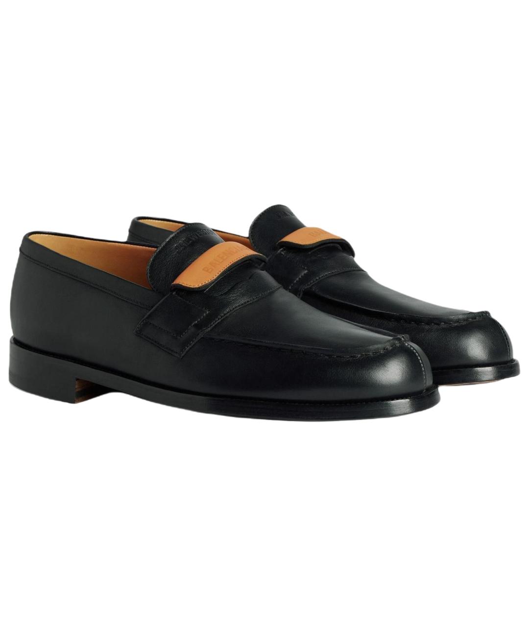 BALENCIAGA Черные кожаные лоферы, фото 3