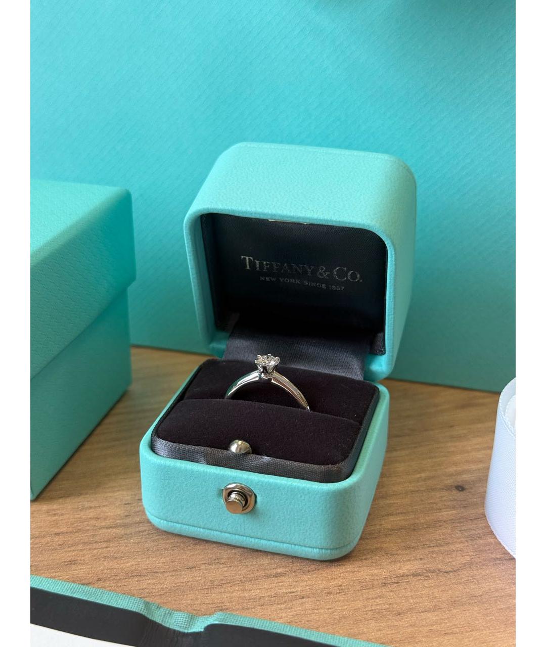 TIFFANY&CO Серебряное платиновое кольцо, фото 5