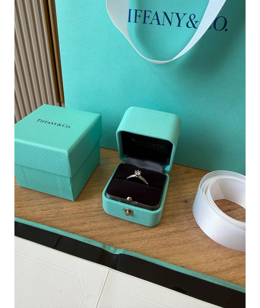 TIFFANY&CO Серебряное платиновое кольцо, фото 3