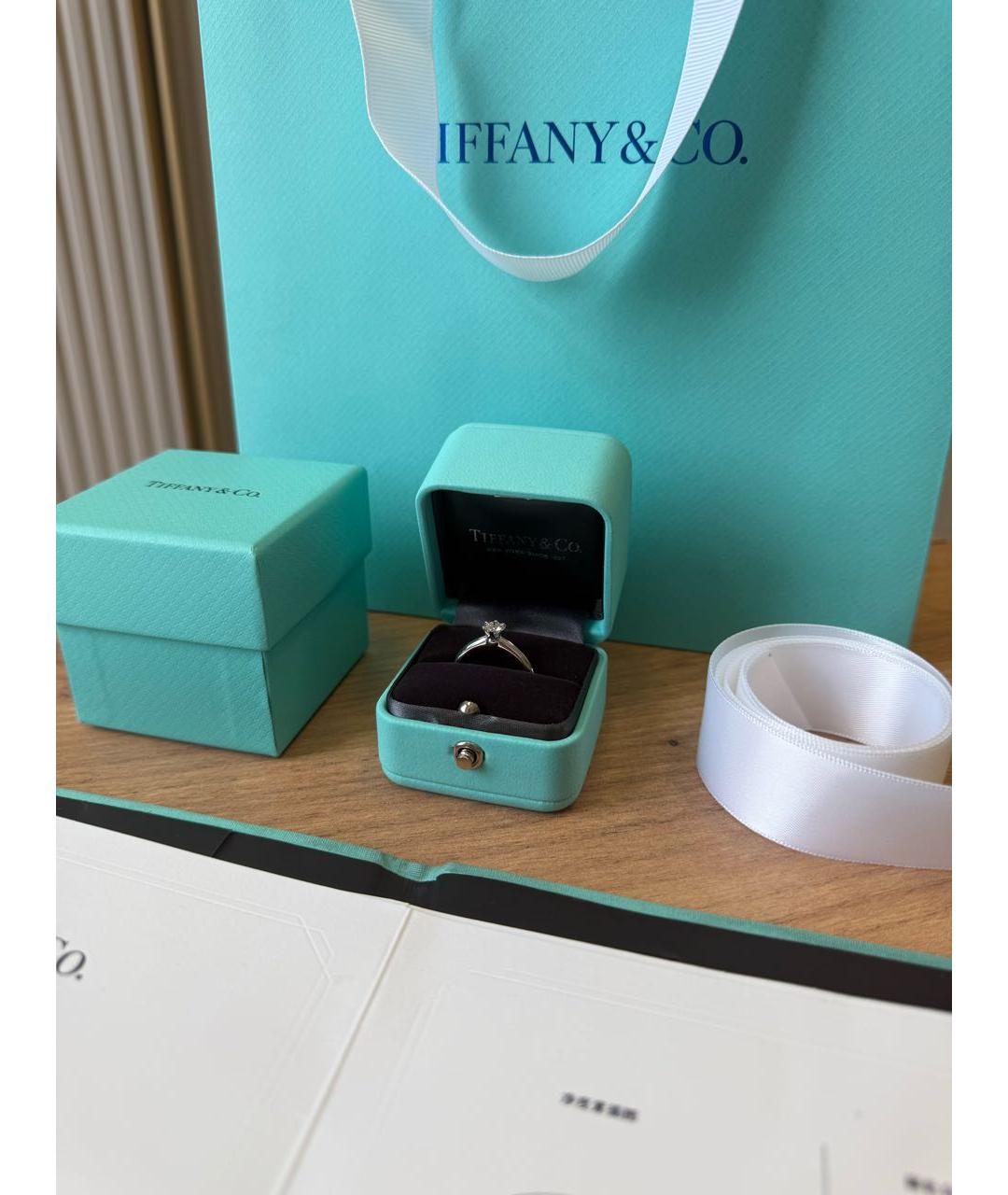 TIFFANY&CO Серебряное платиновое кольцо, фото 4