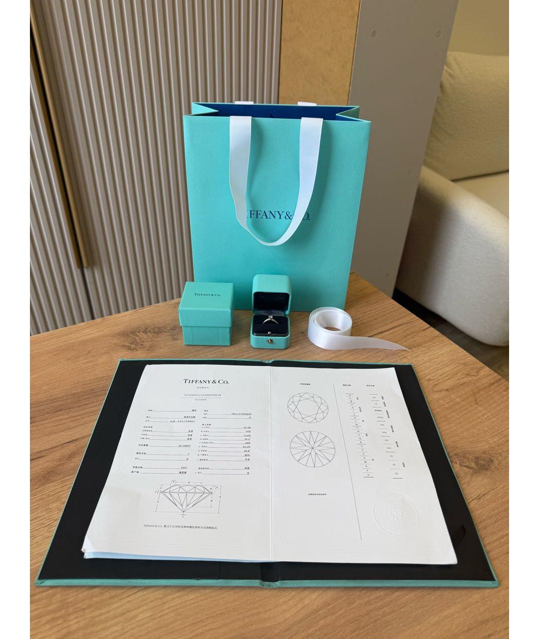 TIFFANY&CO Серебряное платиновое кольцо, фото 2
