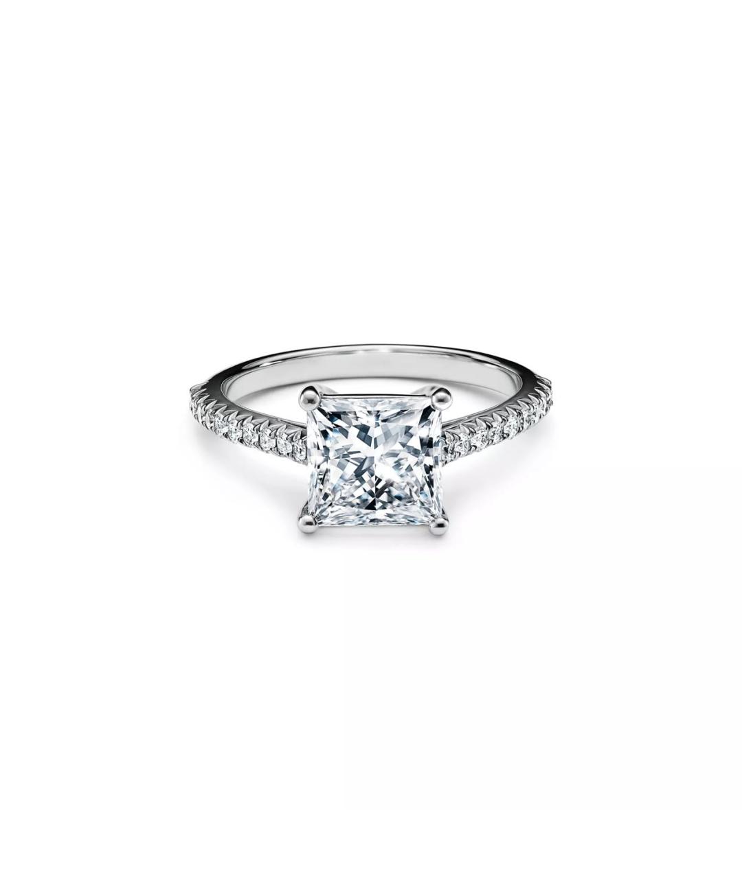TIFFANY&CO Белое платиновое кольцо, фото 9