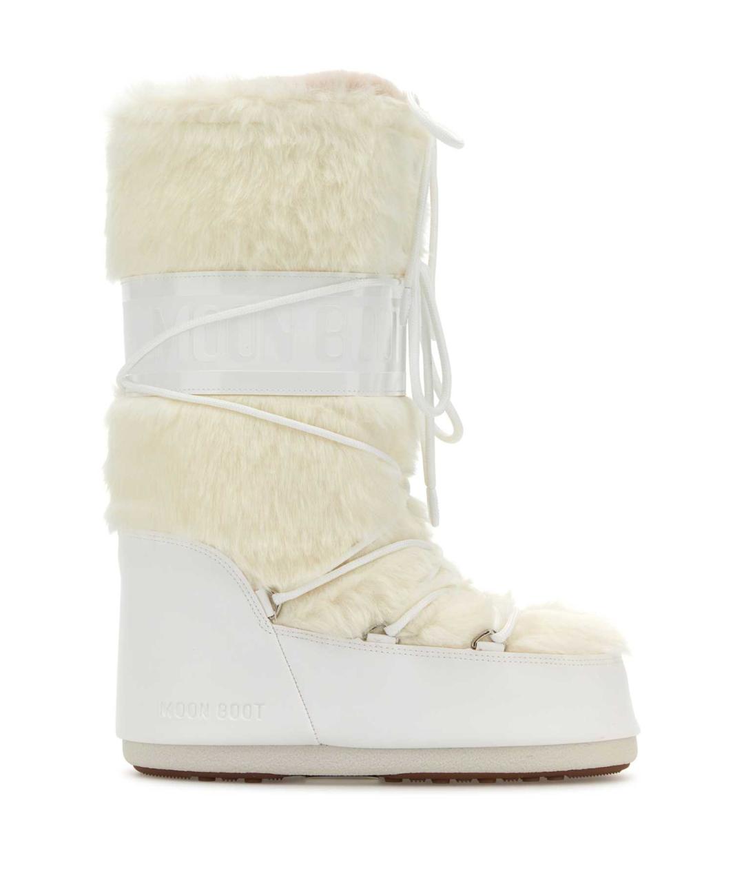 MOON BOOT Белые синтетические сапоги, фото 1